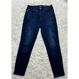 Women’s 7 for all Mankind Dark Blue Skinny Stretch Jeans Size 30